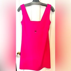Trina Turk Hot Pink Sheath Dress with Cutouts